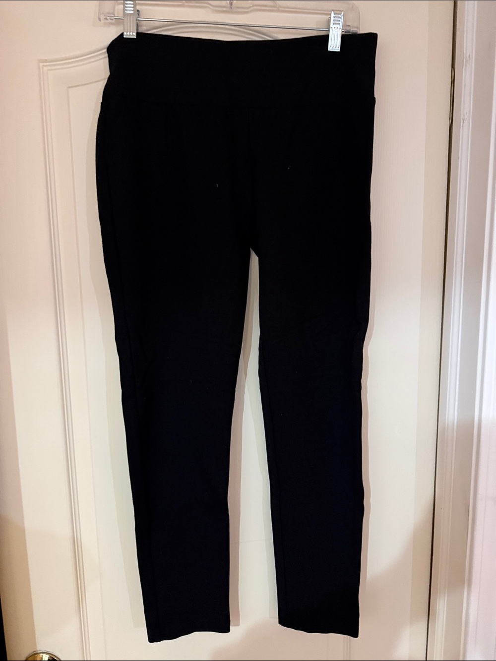 Black Women's Ponte Knit Slim Pants